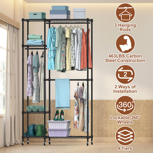NewHome 4-Tier Heavy Duty Garment Rack product image