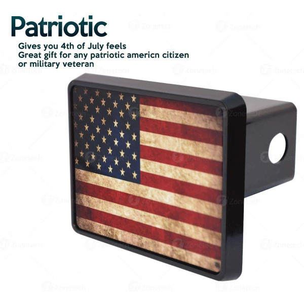 Zone Tech Tactical USA Flag Hitch Cover product image