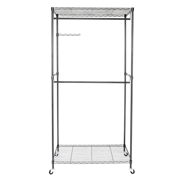 Heavy-Duty Closet Organizer Garment Rack with Wheels product image Heavy-Duty Closet Organizer Garment Rack with Wheels product image
