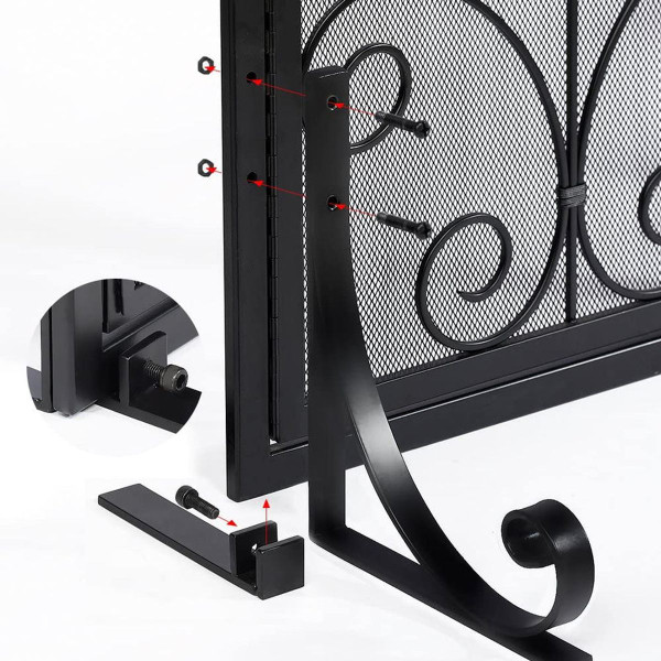 Amagabeli Fireplace Screen with Doors product image