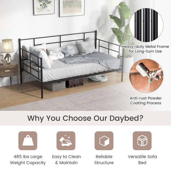 Heavy-Duty Metal Daybed (Twin Size) product image  Heavy-Duty Metal Daybed (Twin Size) product image