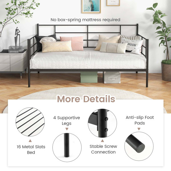 Heavy-Duty Metal Daybed (Twin Size) product image  Heavy-Duty Metal Daybed (Twin Size) product image