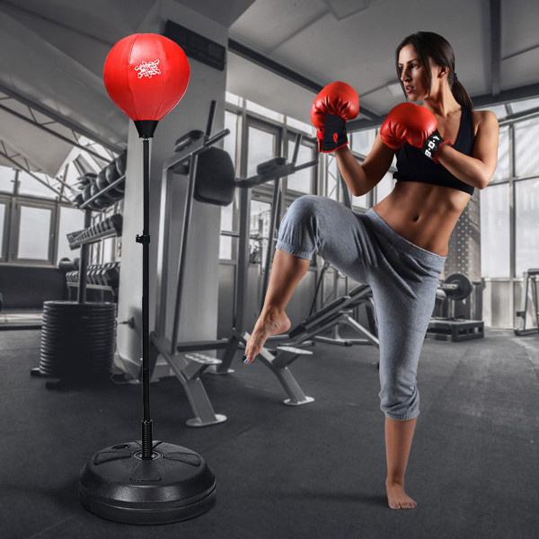 Boxing Punching Bag with Height Adjustable Stand and Boxing Gloves product image
