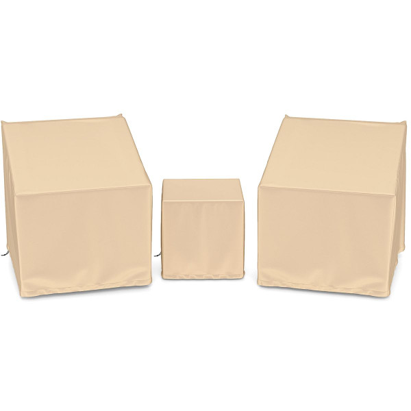 3-Piece Patio Furniture Covers with Elastic Hem Cord product image
