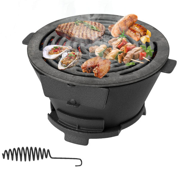Round Hibachi Grill with 12" Double-Sided Grate and Coal Door product image