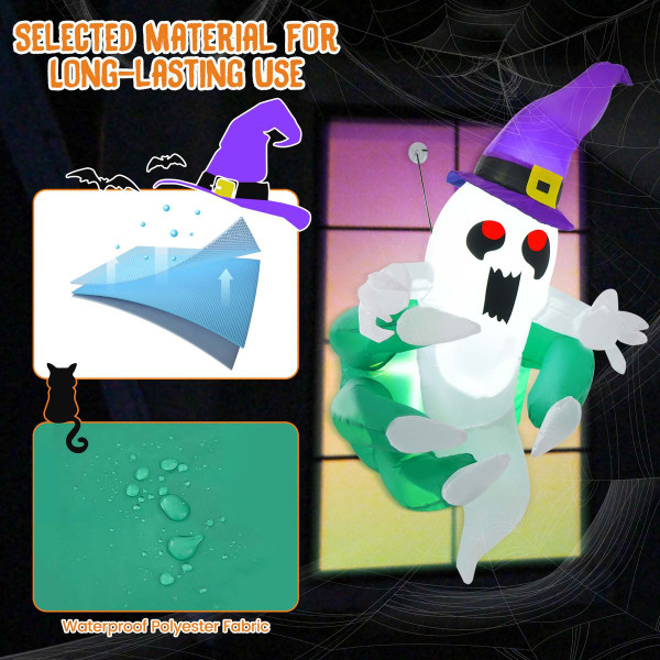 3.6' Inflatable Ghost with LED Lights product image