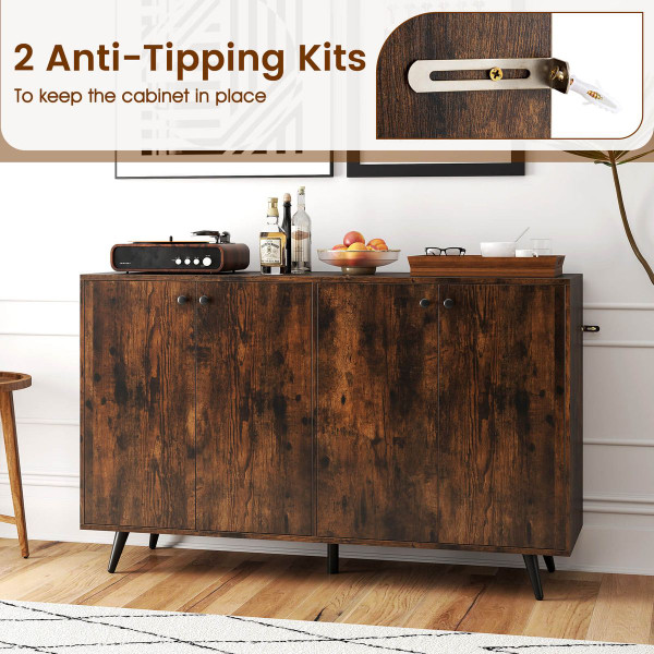 Mid Century 4-Door Buffet Sideboard product image