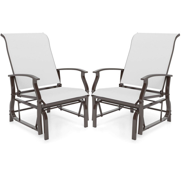 Porch Gliders Set of 2/4 with Reclined High Back and Breathable Mesh Fabric product image