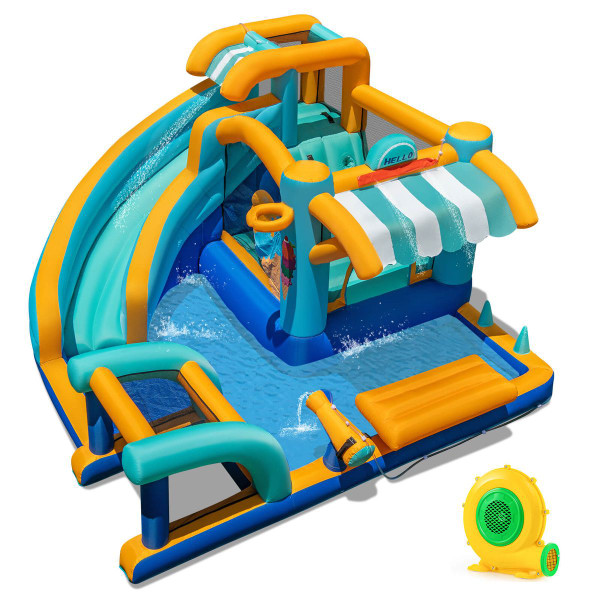 Inflatable Water Park with Climbing Wall  product image Inflatable Water Park with Climbing Wall  product image