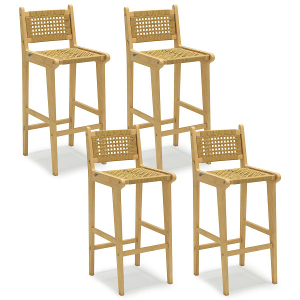 Outdoor Patio Bar Height Teak Wood Bar Stool product image