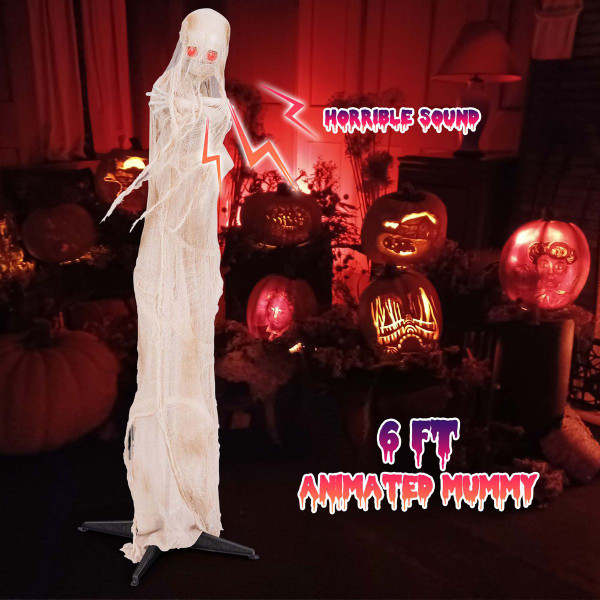 6FT Life Size Animatronic Halloween Mummy  product image 6FT Life Size Animatronic Halloween Mummy  product image