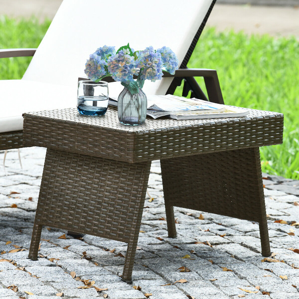 Folding Wicker Patio Coffee Table product image