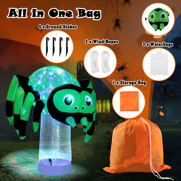 6FT Pre-Lit Halloween Inflatable Floating Spider Decoration product image 6FT Pre-Lit Halloween Inflatable Floating Spider Decoration product image