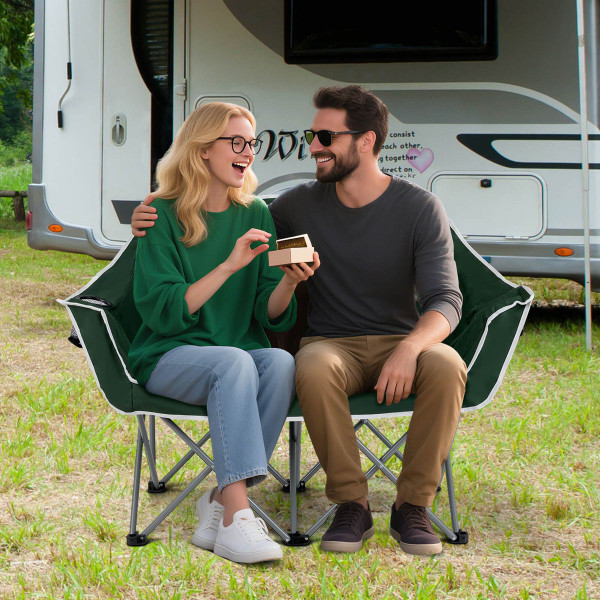 Double Duo Camping Chair with Mesh Cup Holders and Carry Bag product image