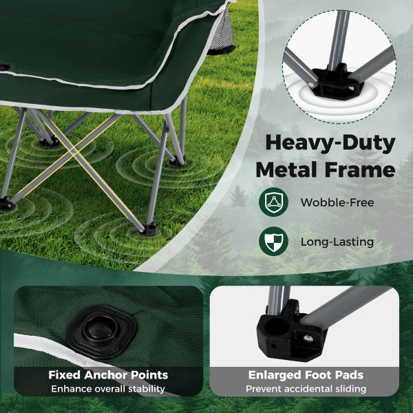 Double Duo Camping Chair with Mesh Cup Holders and Carry Bag product image