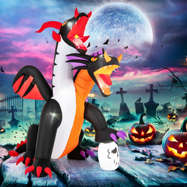 8-foot Inflatable Twin-Headed Dragon with LED Lights product image 8-foot Inflatable Twin-Headed Dragon with LED Lights product image