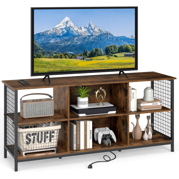 3-Tier TV Stand for with Built-In Charging Station product image
