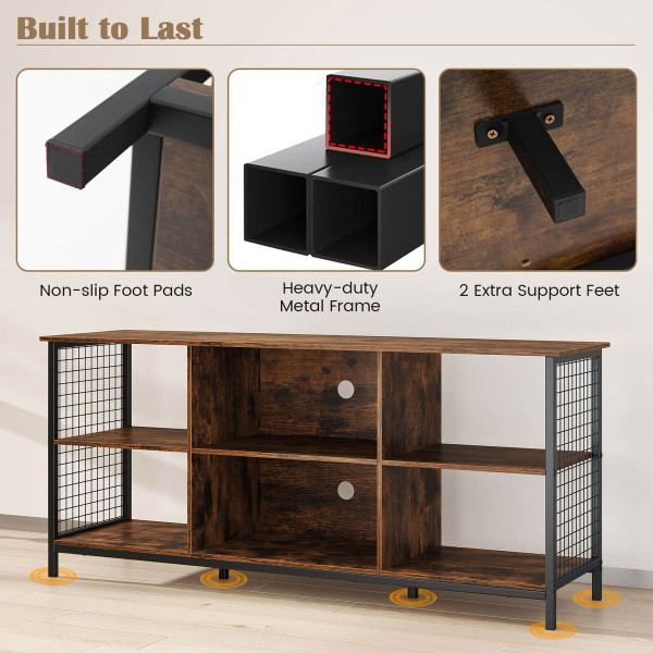 3-Tier TV Stand for with Built-In Charging Station product image