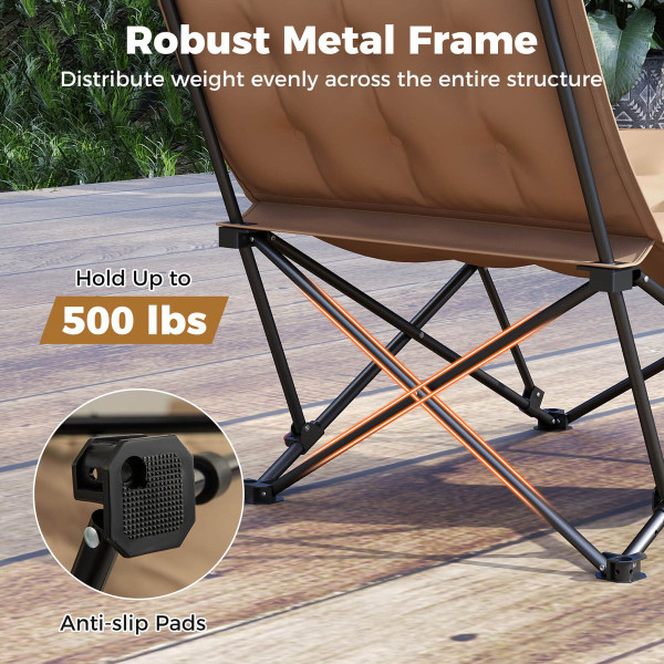 Portable Folding Camping Chair with Carrying Bag (1- or 2-Pack) product image