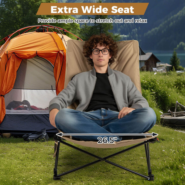Portable Folding Camping Chair with Carrying Bag (1- or 2-Pack) product image