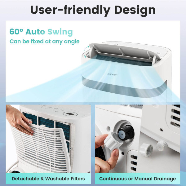 12000 BTU Portable Air Conditioner with Fan and Dehumidifier product image