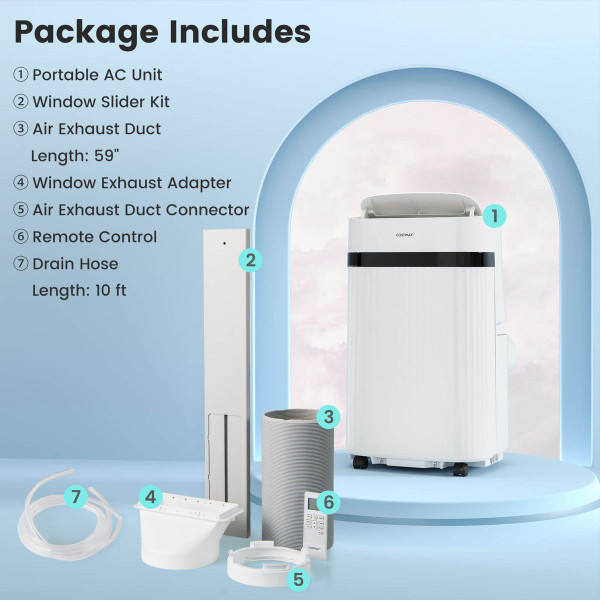 12000 BTU Portable Air Conditioner with Fan and Dehumidifier product image