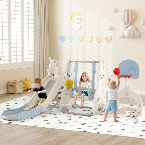 7-in-1 Adjustable Toddler Slide with Basketball Hoop and Swing product image 7-in-1 Adjustable Toddler Slide with Basketball Hoop and Swing product image