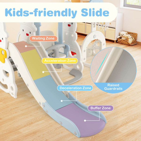 7-in-1 Adjustable Toddler Slide with Basketball Hoop and Swing product image 7-in-1 Adjustable Toddler Slide with Basketball Hoop and Swing product image