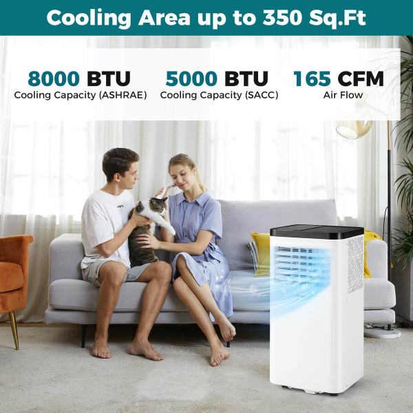 8000/10000 BTU Portable Air Conditioner with Fan and Dehumidifier product image