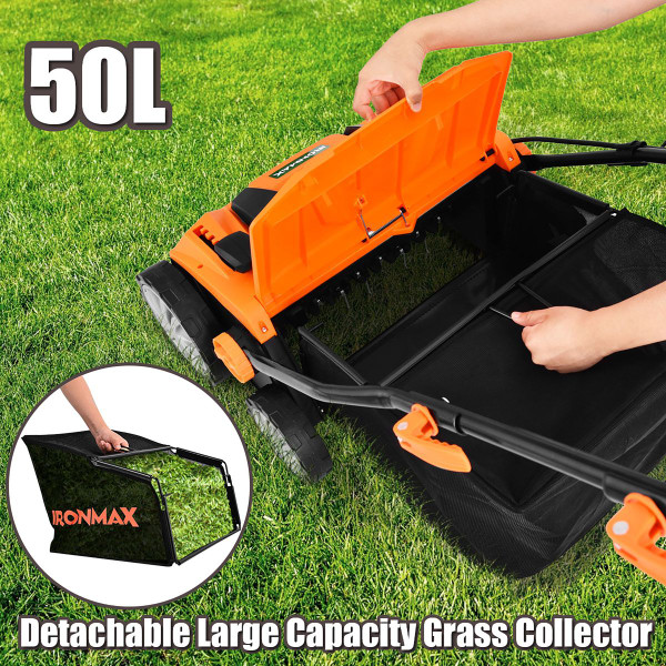 IronMax 15'' Electric Lawn Dethatcher with 50L Collection Bag product image