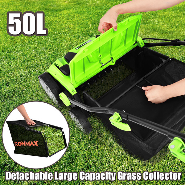 IronMax 15'' Electric Lawn Dethatcher with 50L Collection Bag product image