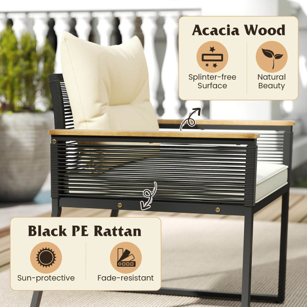 Patio Furniture Set with Tempered Glass Tabletop product image