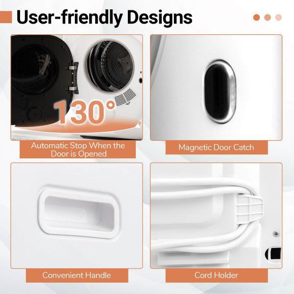Compact Mini Clothes Dryer with Stainless Steel Tub product image