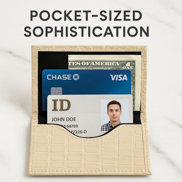 Crocodile-Textured Card Holder product image