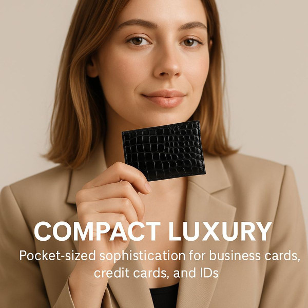 Crocodile-Textured Card Holder product image