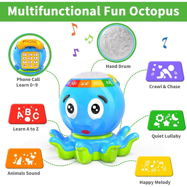 Sensory Octopus Educational Toy with Lights and Sounds product image Sensory Octopus Educational Toy with Lights and Sounds product image