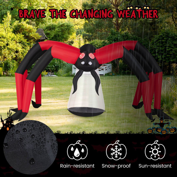 5-Foot Inflatable Spider with Tunnel product image