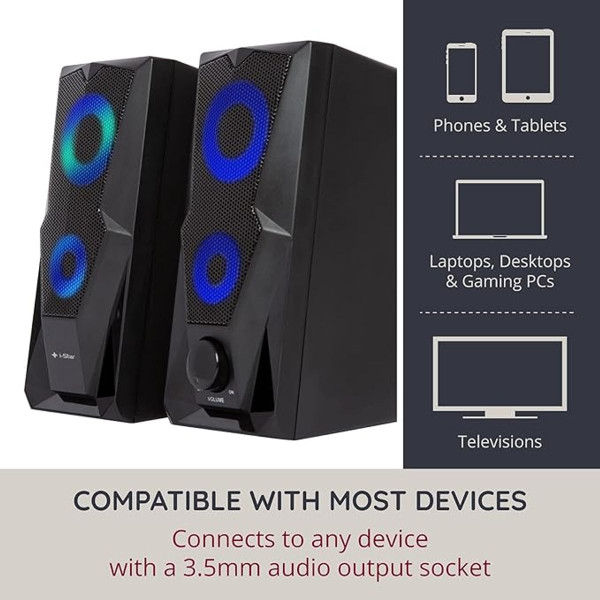 Compact 6W Wired Computer Speakers (1 Pair) product image Compact 6W Wired Computer Speakers (1 Pair) product image