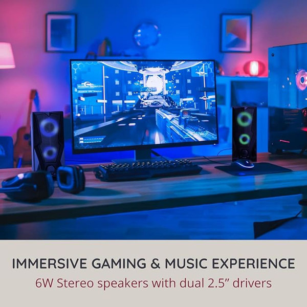 Compact 6W Wired Computer Speakers (1 Pair) product image Compact 6W Wired Computer Speakers (1 Pair) product image