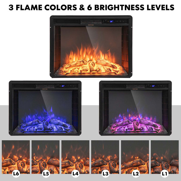 26" Recessed Electric Fireplace Heater with Remote Control product image