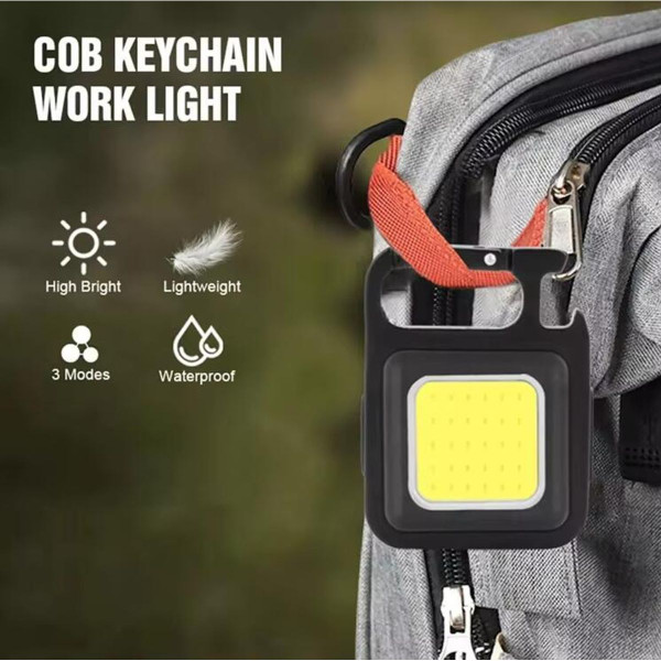  Rechargeable COB Keychain Work Light with Folding Stand (2-Pack) product image