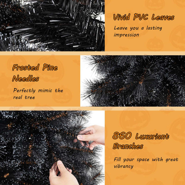 Black Artificial Tree with Frosted Branch Tips  product image Black Artificial Tree with Frosted Branch Tips  product image