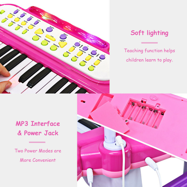 Kids' Electronic 37-Key Keyboard with Microphone product image