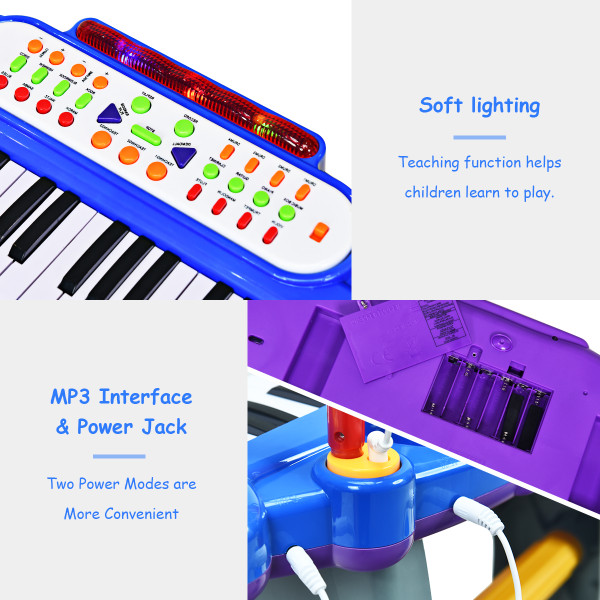 Kids' Electronic 37-Key Keyboard with Microphone product image