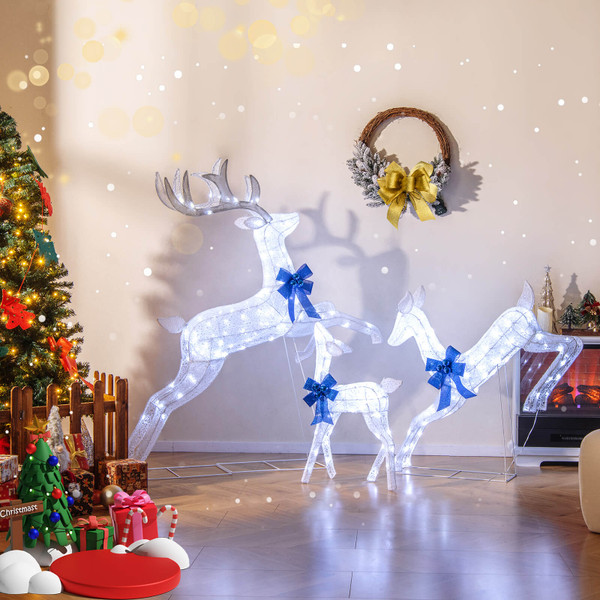 3-Piece Christmas Reindeer Family Decoration Set  product image 3-Piece Christmas Reindeer Family Decoration Set  product image