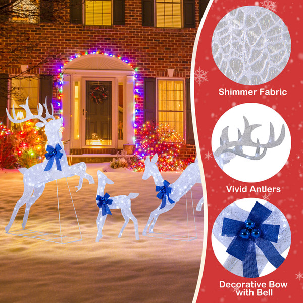 3-Piece Christmas Reindeer Family Decoration Set  product image 3-Piece Christmas Reindeer Family Decoration Set  product image