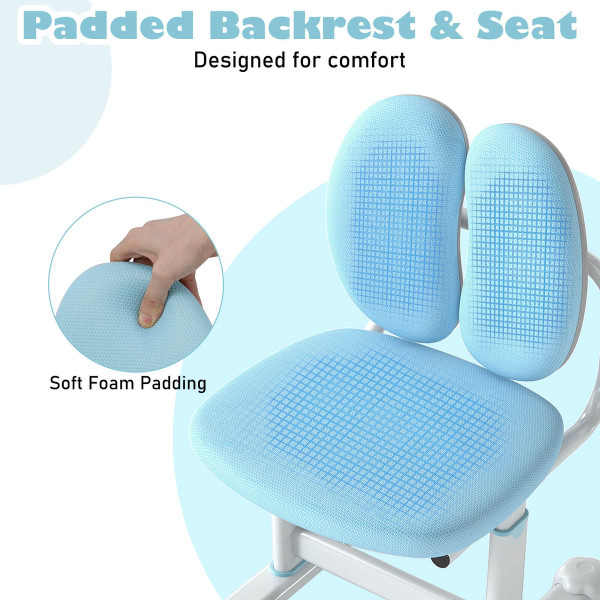 Kids' Desk Chair with Double Back Support and Adjustable Height product image