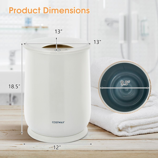 21L Large Capacity Towel Warmer with Flip-Top Lid product image