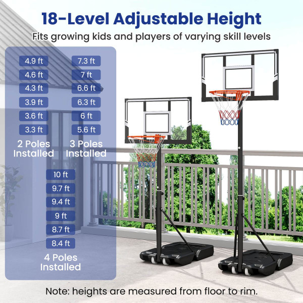 Height-Adjustable Outdoor Portable Basketball Hoop product image Height-Adjustable Outdoor Portable Basketball Hoop product image