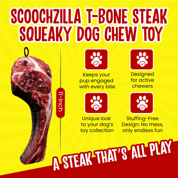 Scoochie Pet Scoochzilla Tough Squeaky Dog Chew Toys product image